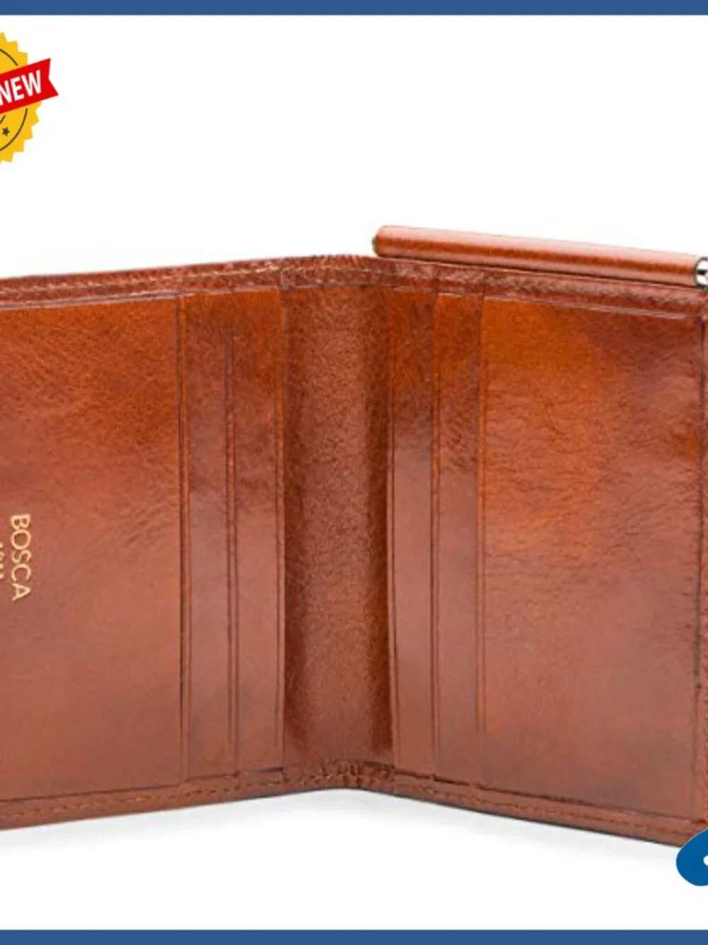 Leather Money Clip Wallet with 6 Card Slots, Slim Front Pocket Design